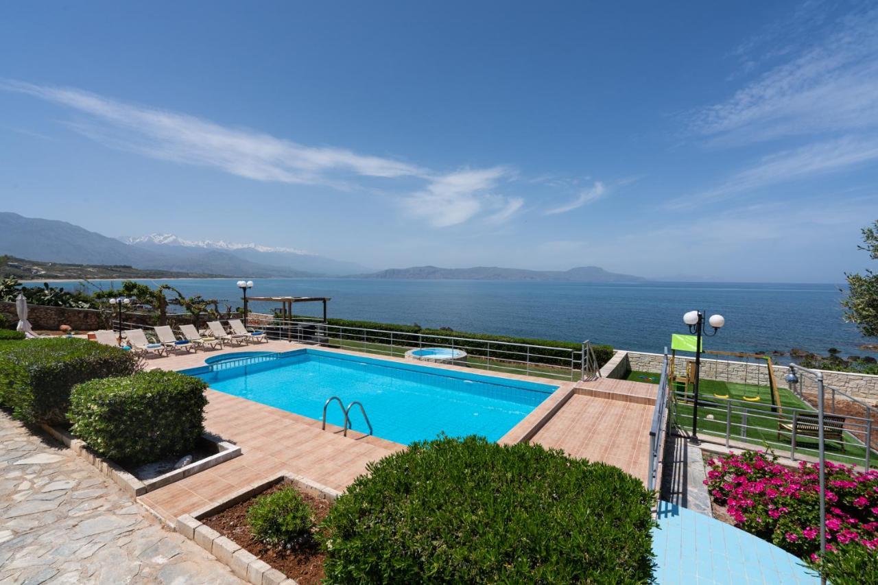 Beachfront Family Villa Katerina With Private Pool, Playground, Bbq & Amazing Sea Views! Petres  Exterior photo
