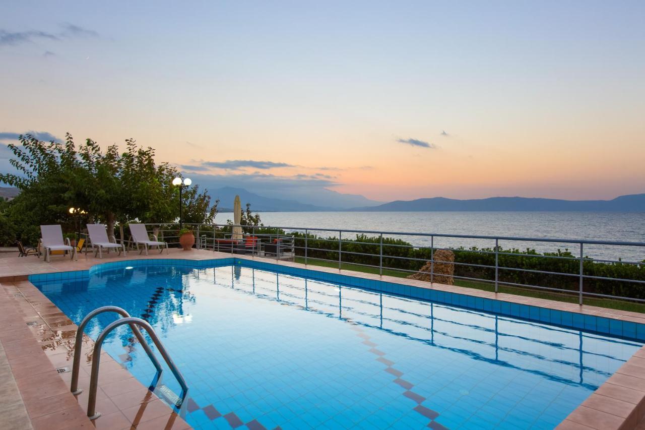 Beachfront Family Villa Katerina With Private Pool, Playground, Bbq & Amazing Sea Views! Petres  Exterior photo